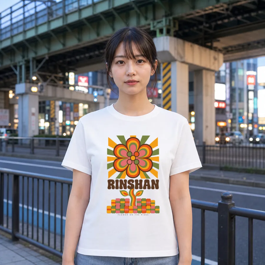 MAHJONG RINSHAN 麻雀Tシャツ 着用イメージ(レディース)