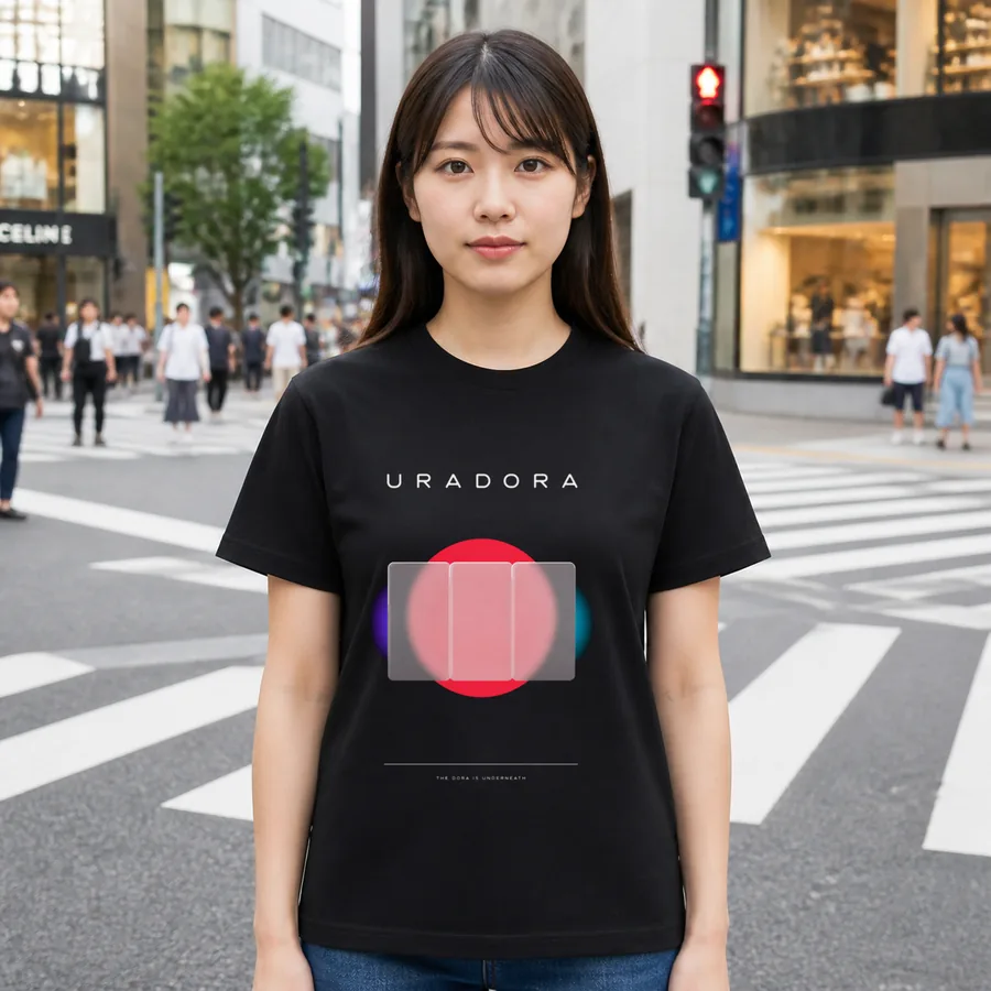 MAHJONG URADORA 麻雀Tシャツ 着用イメージ(レディース)